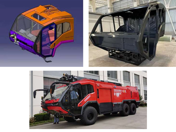 Full-Carbon-Fiber Firefighting Truck Driver’s Cabin